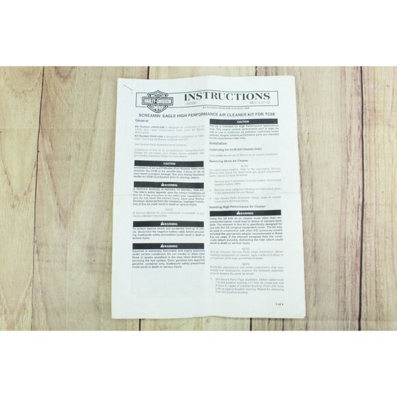 Screamin Eagle Harley Davidson Air Cleaner Kit for TC88 29489-99C USA Made - Picture 10 of 10